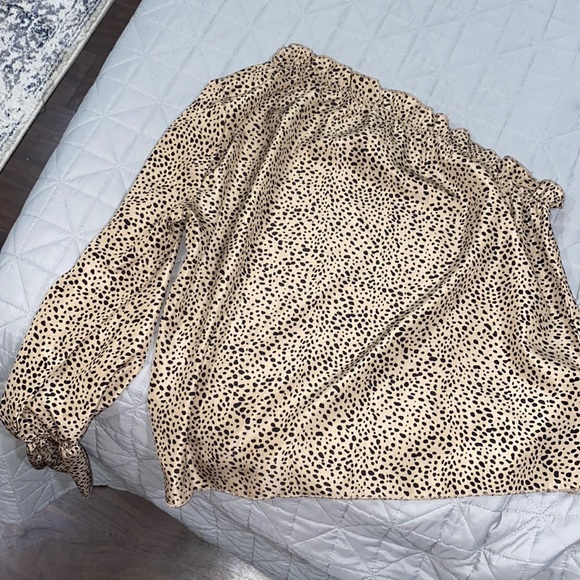 SHEIN Tops - Shein one shoulder animal print blouse